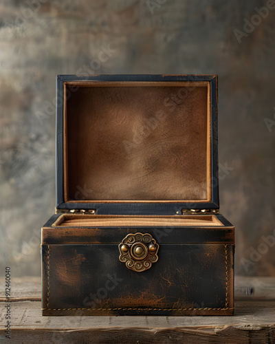 Single earing stud box jewelry, front angle view box display with varity of background.