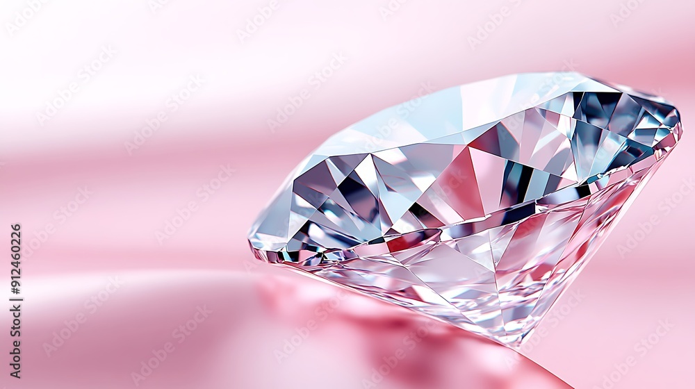 Semi close-up of a sparkling jewel emphasizing richness on a pastel surface, more clarity with clear light and sharp focus, high detailed Semi close-up of a sparkling jewel emphasizing richness on a pastel surface, more clarity with clear light and sharp focus, high detailed