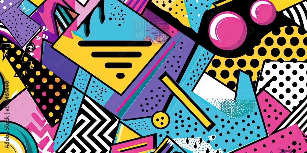 Abstract geometric pattern with bold colors. Abstract geometric pattern with bold colors.
