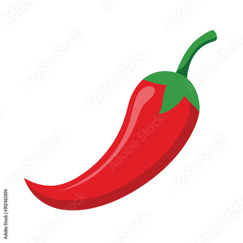 Vector red chilly. Hand drawn illustration