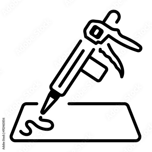 A line style icon of a sealant 