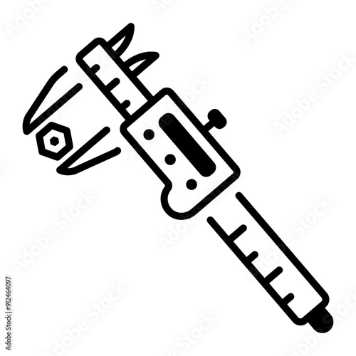A line style icon of caliper 