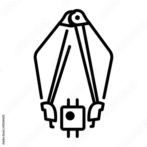 Chip extractor icon in outline style 