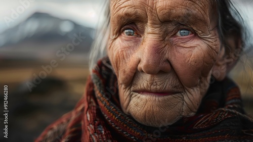Close-up portrait of an eld...