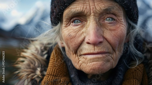Close-up portrait of an eld...