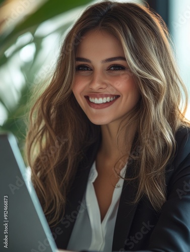 Free Download A person working on a laptop with a smile - GFXLoad