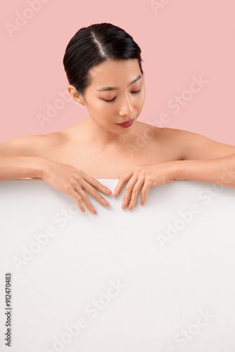 Beautiful Asian woman with ...