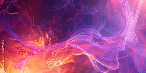 Abstract colorful swirling smoke.