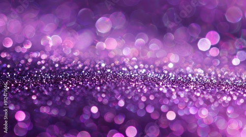 Purple Glitter Bokeh Background