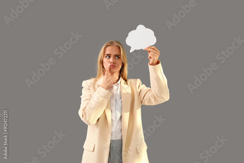 Young businesswoman with sp...