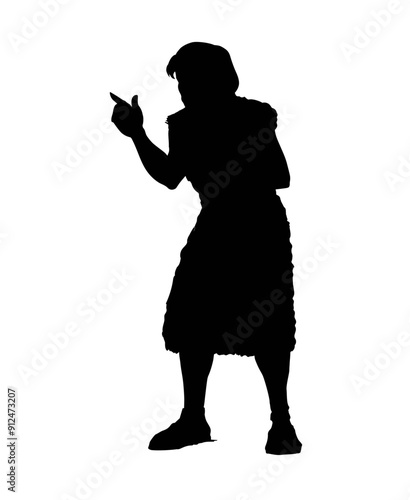 Vector drawing. Prophet Elijah in ancient clothes