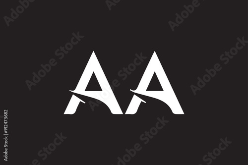 AA letter  logo design icon template elements colorful alphabet collection type characters logo type. 