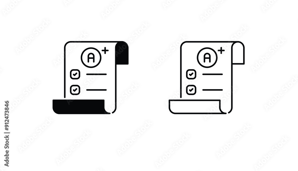 Student Grades icon design with white background stock illustration Student Grades icon design with white background stock illustration