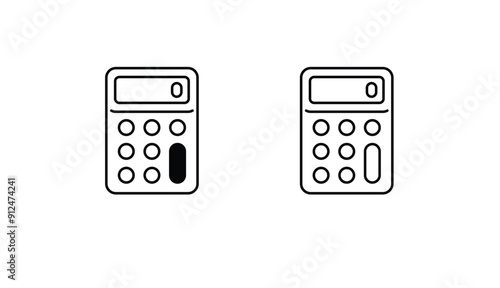 Calculater icon design with white background stock illustration