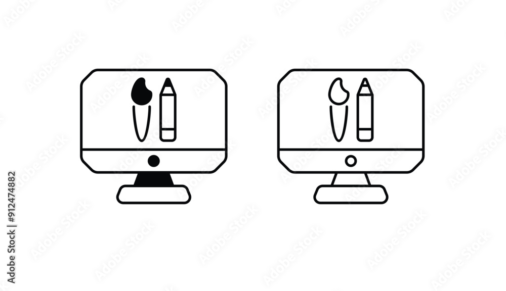 Graphic Design icon design with white background stock illustration Graphic Design icon design with white background stock illustration