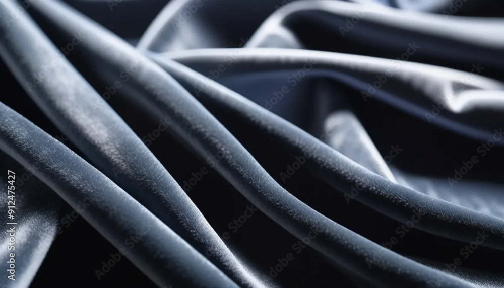Obraz premium Grey draped velour as a background 