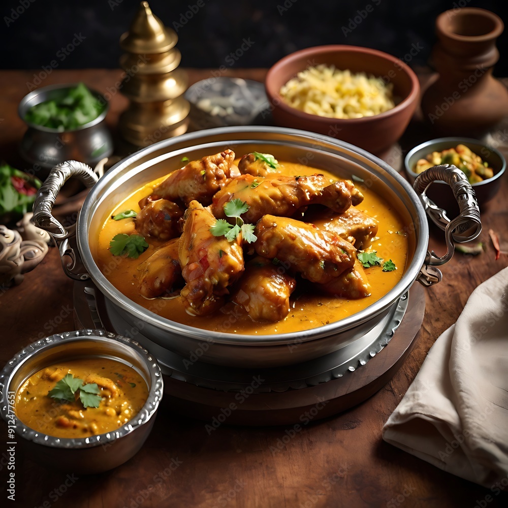 Tasty butter chicken curry dish from Indian cuisine Tasty butter chicken curry dish from Indian cuisine