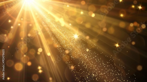 Golden Light Rays and Glimmering Dust