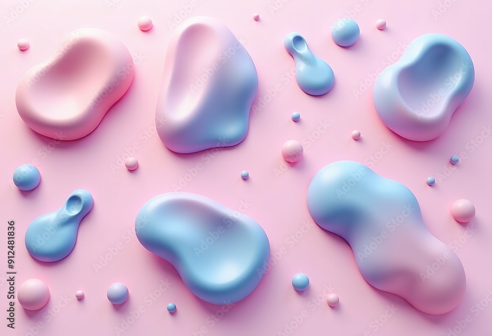 Wavy Liquid 3D Art: Abstract Organic Blob Shapes, Bubbles, Drops, Y2K Style Wavy Liquid 3D Art: Abstract Organic Blob Shapes, Bubbles, Drops, Y2K Style