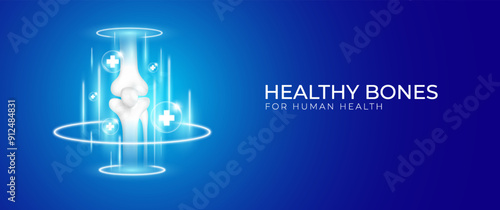 Healthy bone design for humans, suitable for medicine, clinic, orthopedic hospital