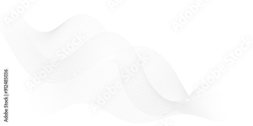 Modern white flowing wave lines and glowing moving lines. Futuristic technology and sound wave lines background. Vector Abstract white digital blend wave lines and technology background. 