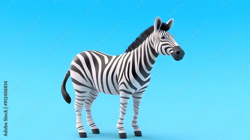 Zebra 3d cartoon style Zebra 3d cartoon style