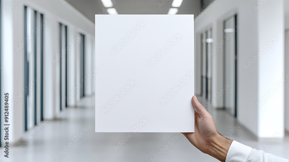 Woman holding blank billboard with empty space for business message Woman holding blank billboard with empty space for business message