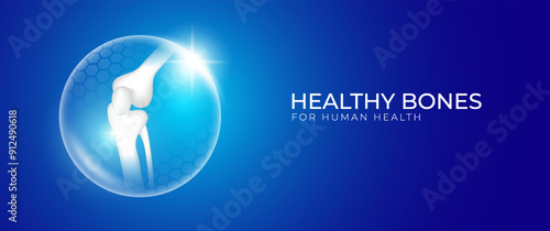 Healthy bone design for humans, suitable for medicine, clinic, orthopedic hospital