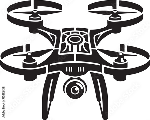 Drone silhouette vector illustration.eps