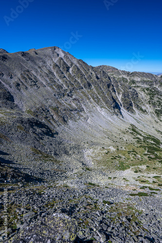 Summer landscape of the Rila mountains. The highest mountain range of Bulgaria and the Balkan Peninsula.