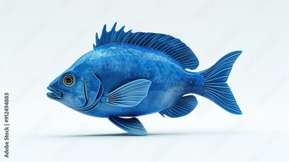 A stylized blue fish icon, sleek and modern, symbolizing marine life or food, isolated on white. A stylized blue fish icon, sleek and modern, symbolizing marine life or food, isolated on white.