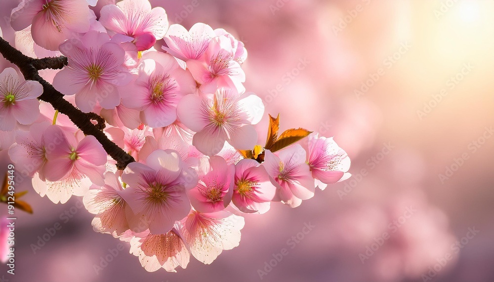 Fototapeta premium Cherry Blossom - Soft pink petals.