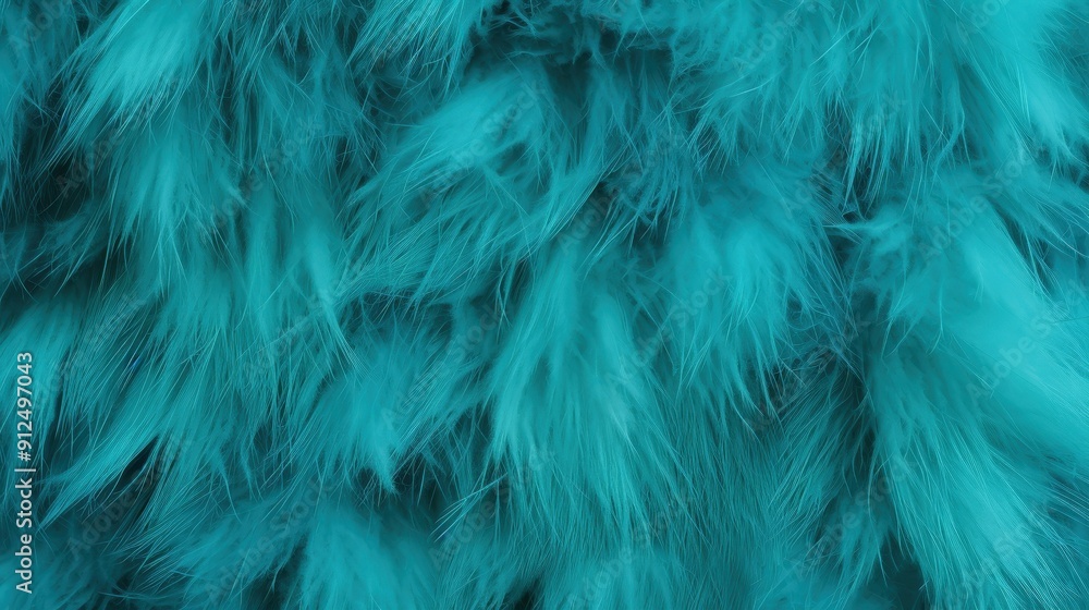 Obraz premium Teal Feathers Closeup