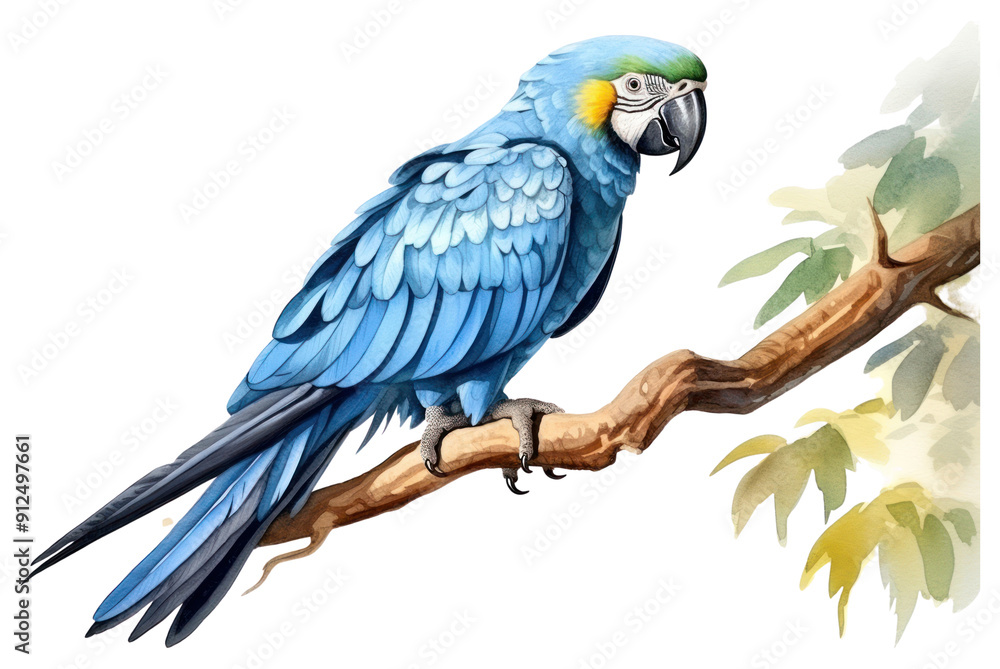 Fototapeta premium PNG Parrot animal bird blue.