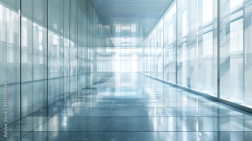 A modern, airy hallway with reflective surfaces and abundant natural light, fostering a sense of openness and tranquility. A modern, airy hallway with reflective surfaces and abundant natural light, fostering a sense of openness and tranquility.