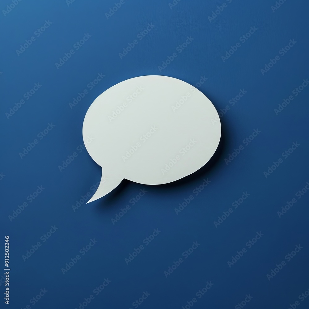 blank speech bubble on a dark blue background blank speech bubble on a dark blue background