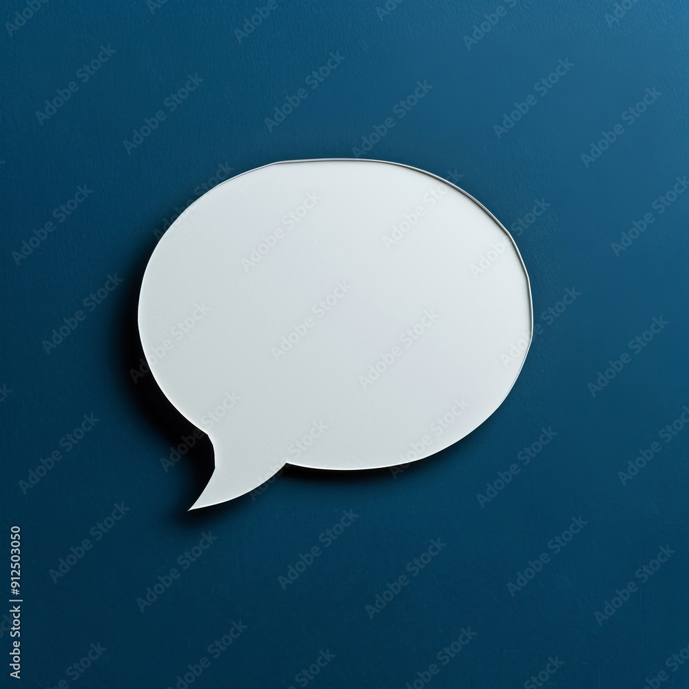blank speech bubble on a dark blue background blank speech bubble on a dark blue background