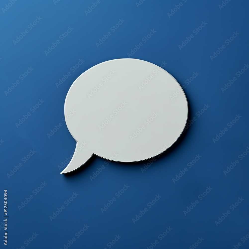 blank speech bubble on a dark blue background blank speech bubble on a dark blue background