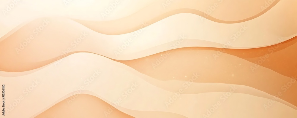 A close-up of shape , peach -colored fabric draped in gentle, flowing folds