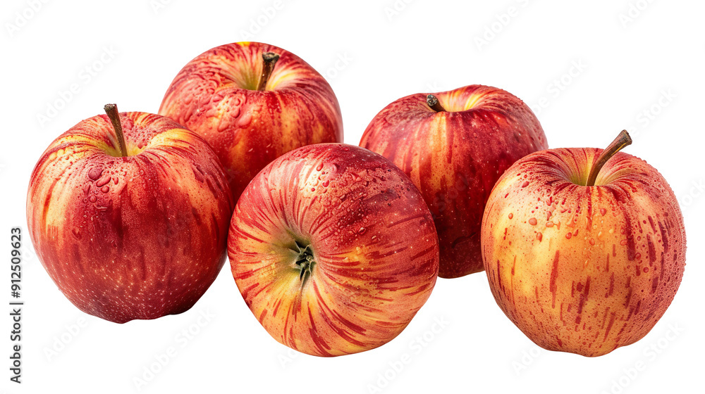 High-Resolution Collection of Realistic Red Apples on Transparent Background for Design Projects High-Resolution Collection of Realistic Red Apples on Transparent Background for Design Projects