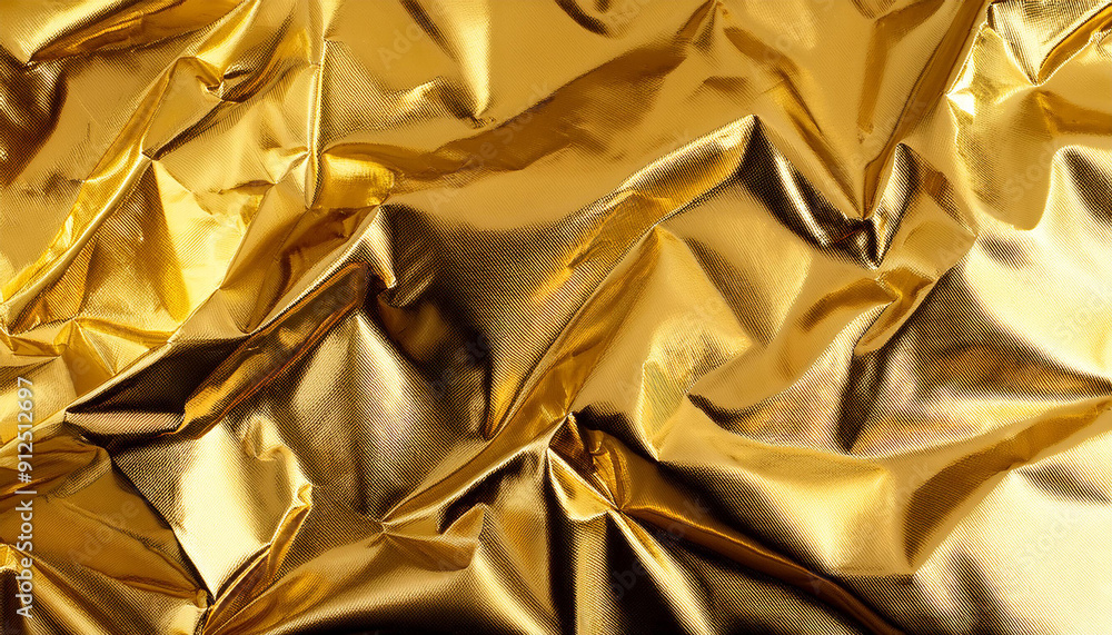 Crumpled Golden Foil Texture, Luxurious Background in Gold colors for your design; banner Crumpled Golden Foil Texture, Luxurious Background in Gold colors for your design; banner
