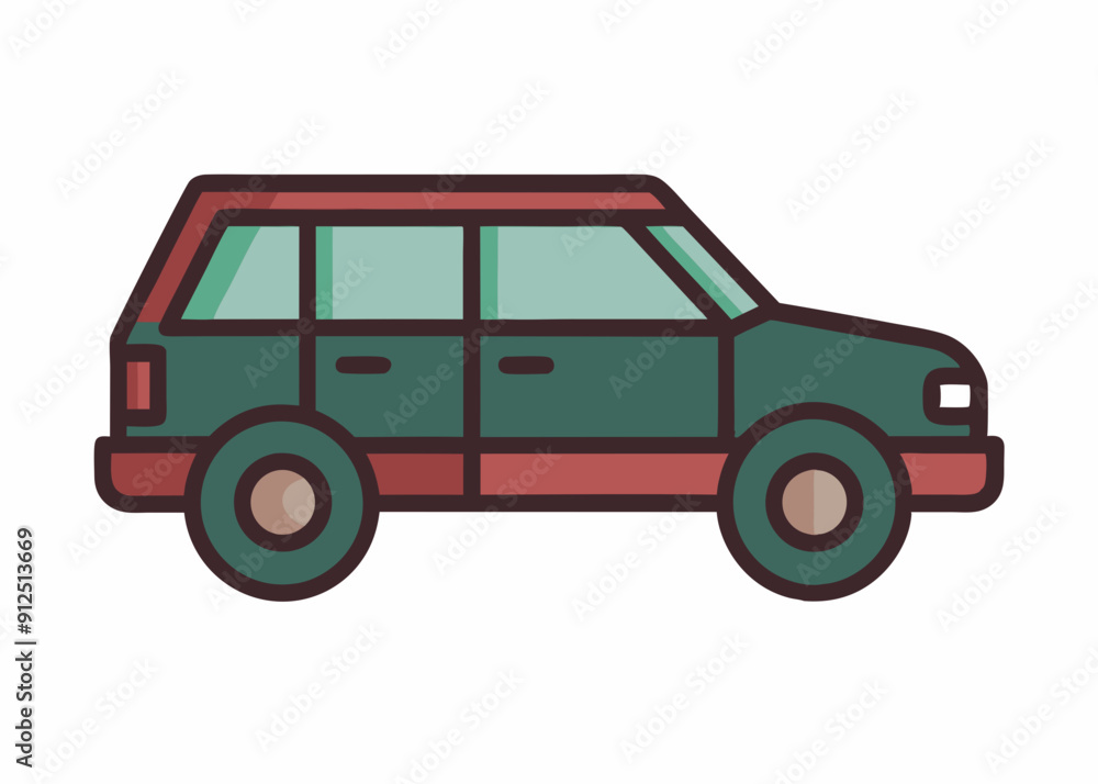Simple SUV Icon - Vector Graphic Design Simple SUV Icon - Vector Graphic Design