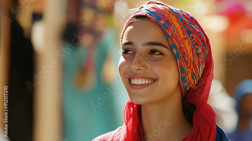 smiling morocco girl photo