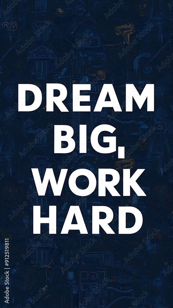 Fototapeta premium Dream big, work hard colorful background and text (T-shirt Design Motivational Quote, Illustration ,Typography)