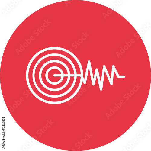 Magnitude line circle icon