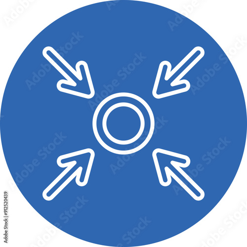 Epicenter line circle icon