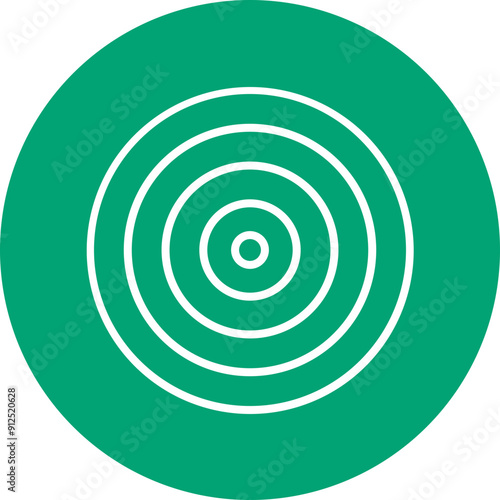 Epicentre line circle icon