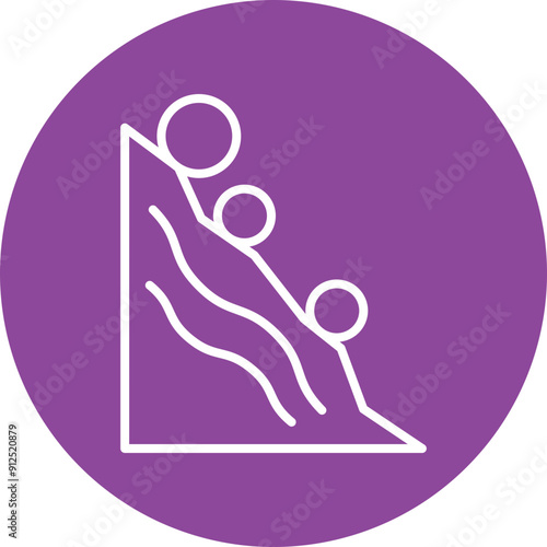 Avalanche line circle icon
