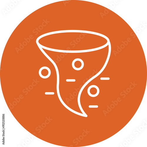 Twister line circle icon