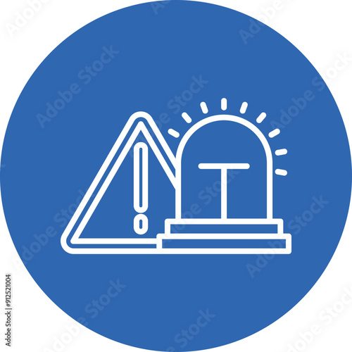 Crisis line circle icon